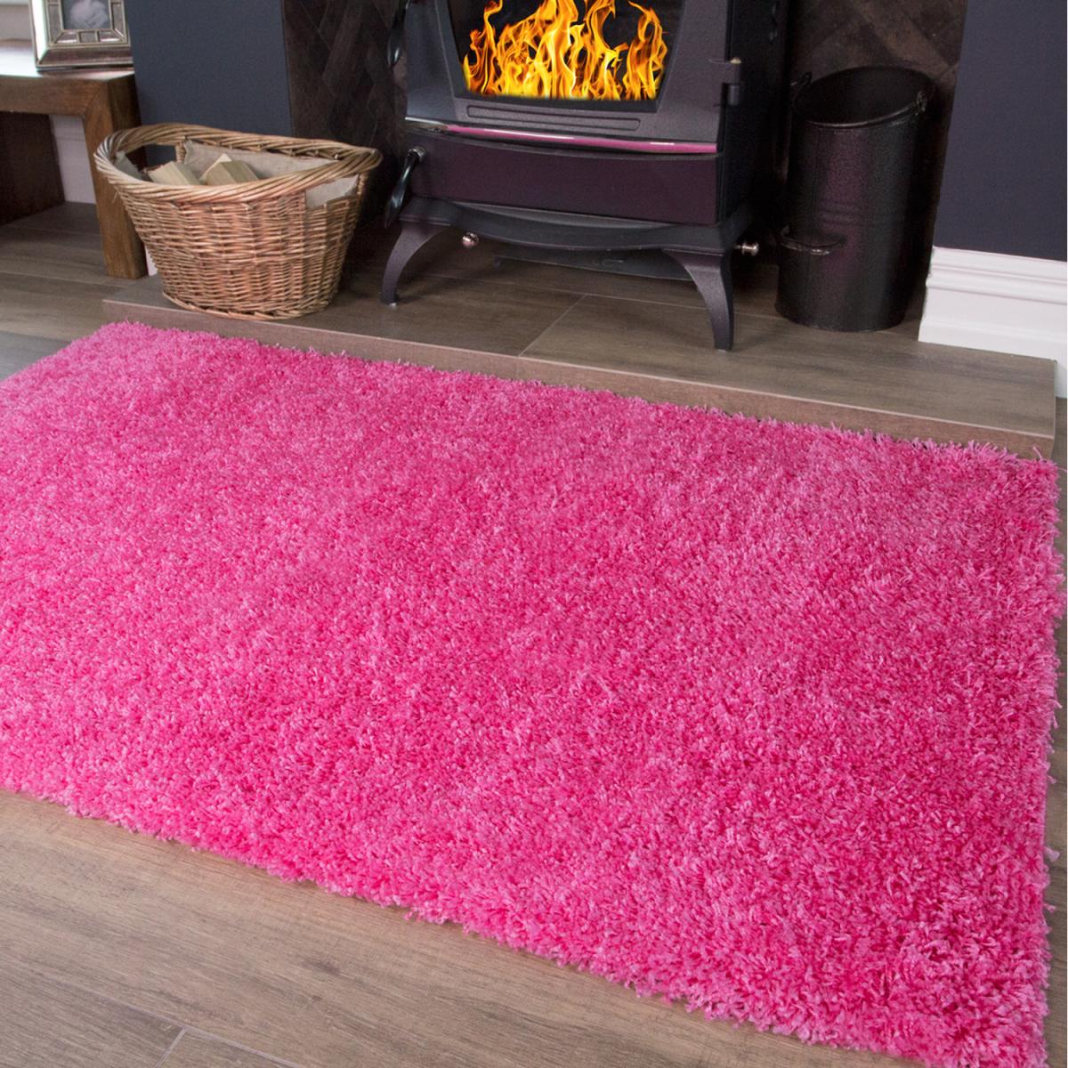 Soft Value Barbie Pink Shaggy Area Rug - Barbie Pink / 160 x 110cm – image 1
