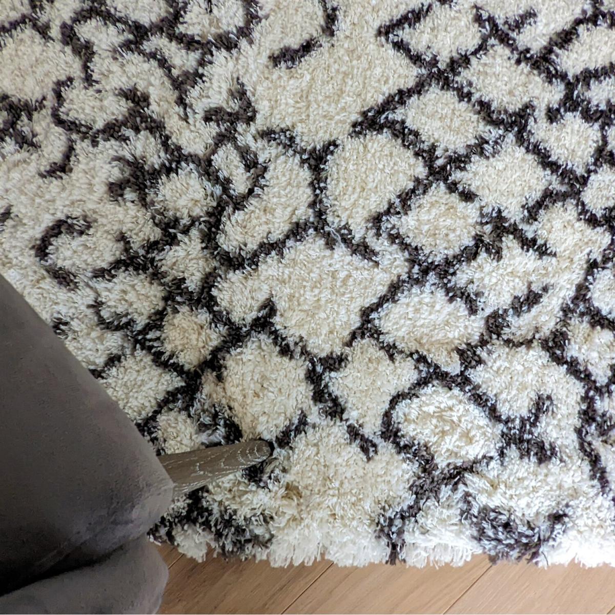 Ivory Scandi Shaggy Living Room Rugs - Ivory / 170cm – image 6