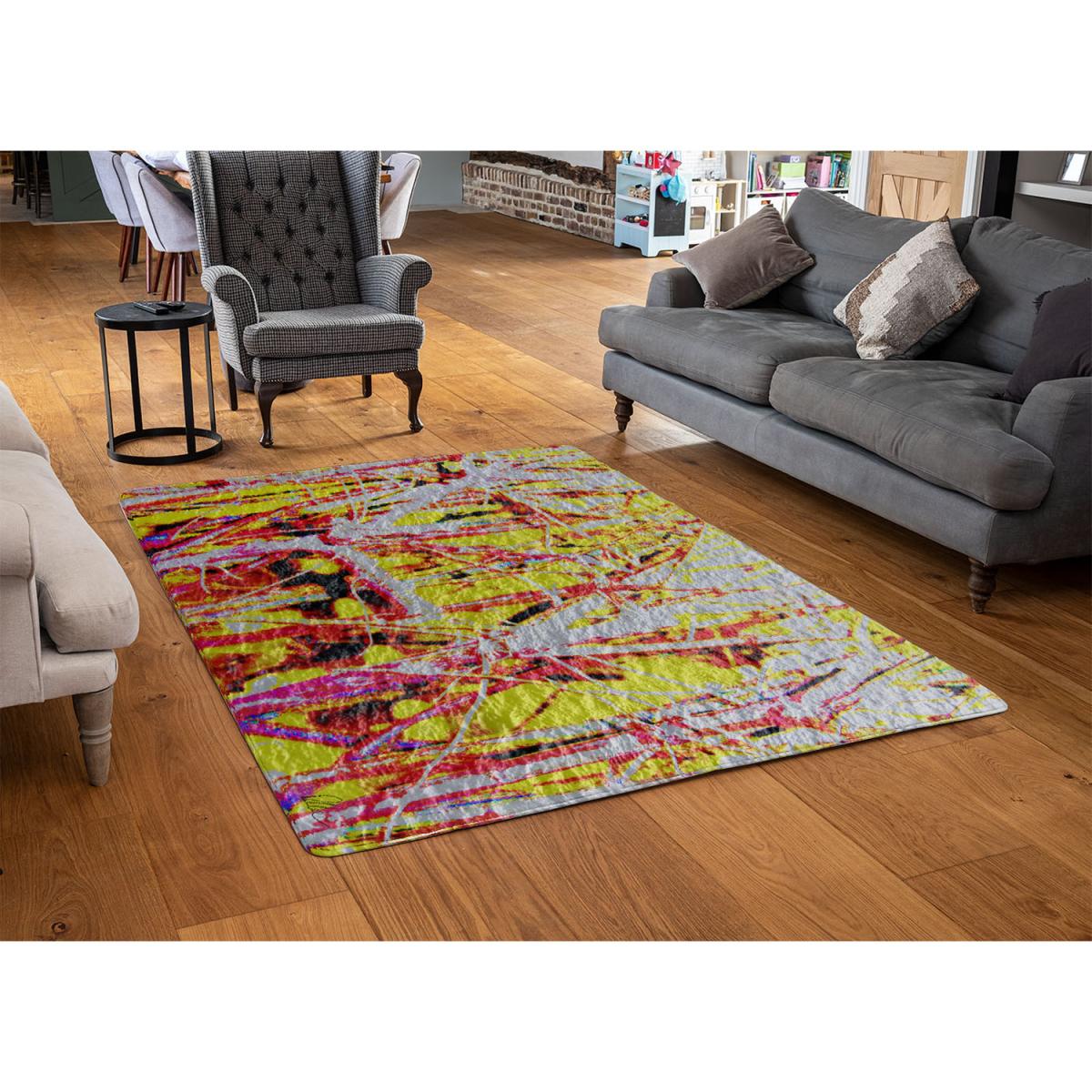 River Thames And Red Branches Rug - Orange / 150cm – image 2