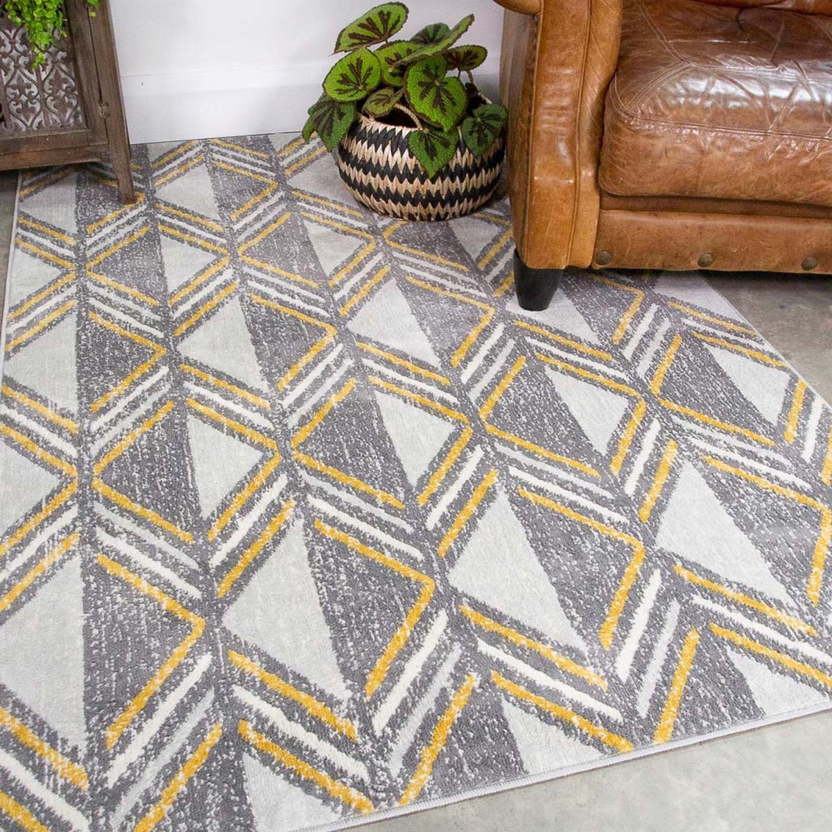 Multicoloured Geometric Living Room Rugs - Lottie - Multi / 3kg / 150cm – image 2