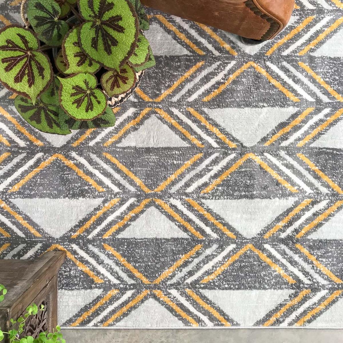 Multicoloured Geometric Living Room Rugs - Lottie - Multi / 3kg / 150cm – image 6