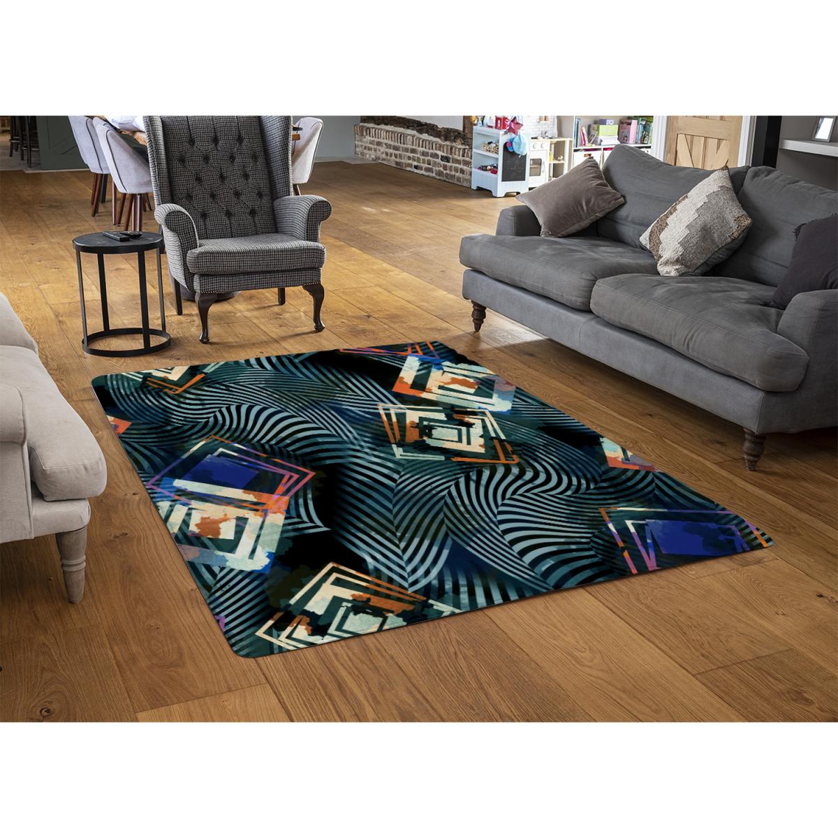 Geometric Shapes Rug - Blue / 230cm – image 3