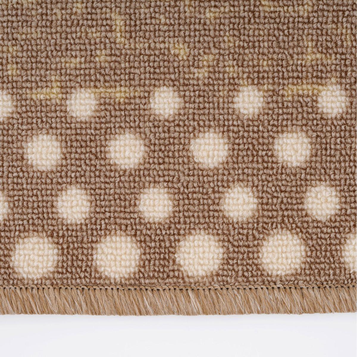 Beige Polka Dot Spotty Bordered Non Slip Washable Kitchen Utility Mat - Beige / 200cm – image 4