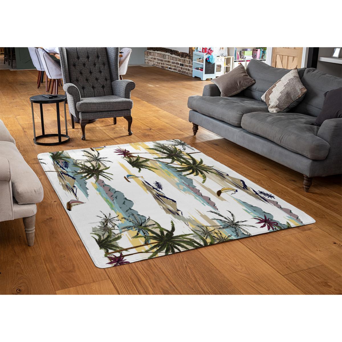 Palm Trees Designer Rug - Brown / 200cm – image 2