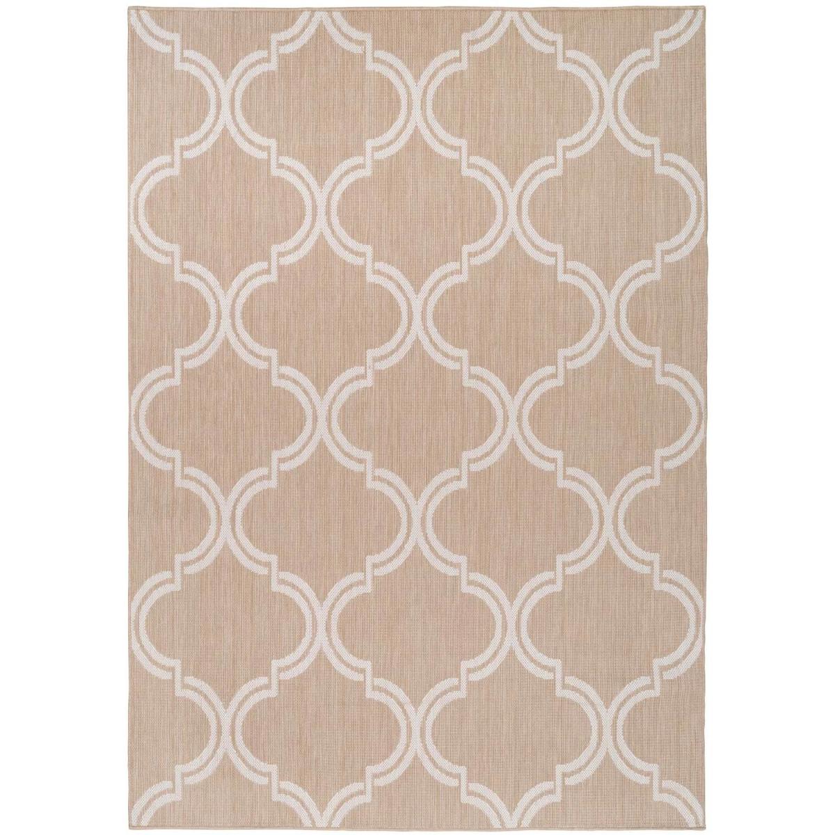 Beige Trellis Flatweave Indoor Outdoor Rug - Beige / 150 x 80cm – image 2