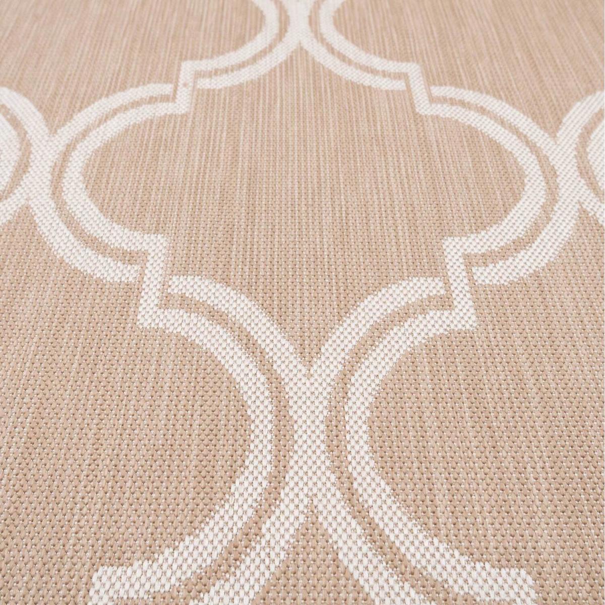 Beige Trellis Flatweave Indoor Outdoor Rug - Beige / 150 x 80cm – image 4