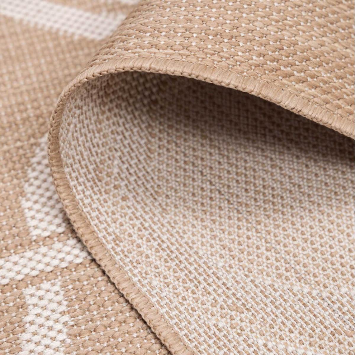 Beige Trellis Flatweave Indoor Outdoor Rug - Beige / 150 x 80cm – image 6