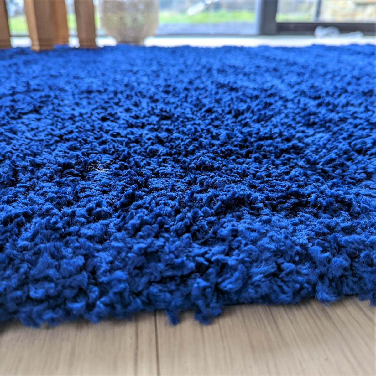 Navy Blue Affordable and Super Soft Shaggy Rugs - Oslo - Navy / 4 / 120x170cm / 4kg – image 3