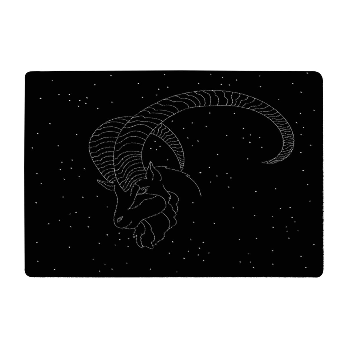 Capricorn Zodiac Sign Style Rug - black / 230cm – image 1