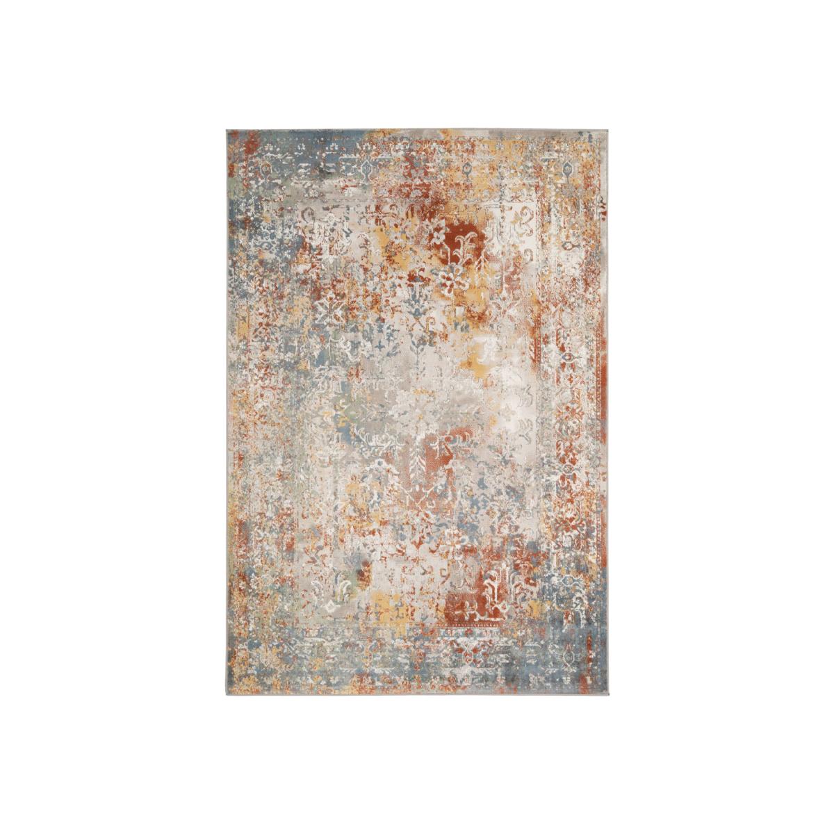 Terracotta Distressed Area Rug - Multicolour / 170cm