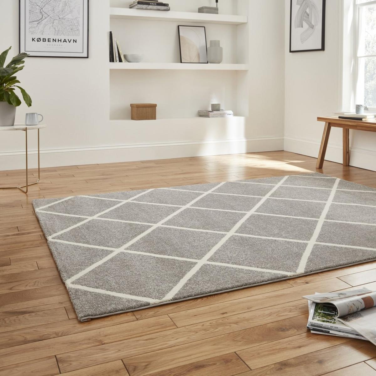 Brooklyn BRK35 GreyCream Rug - Grey/Cream / 170cm – image 2