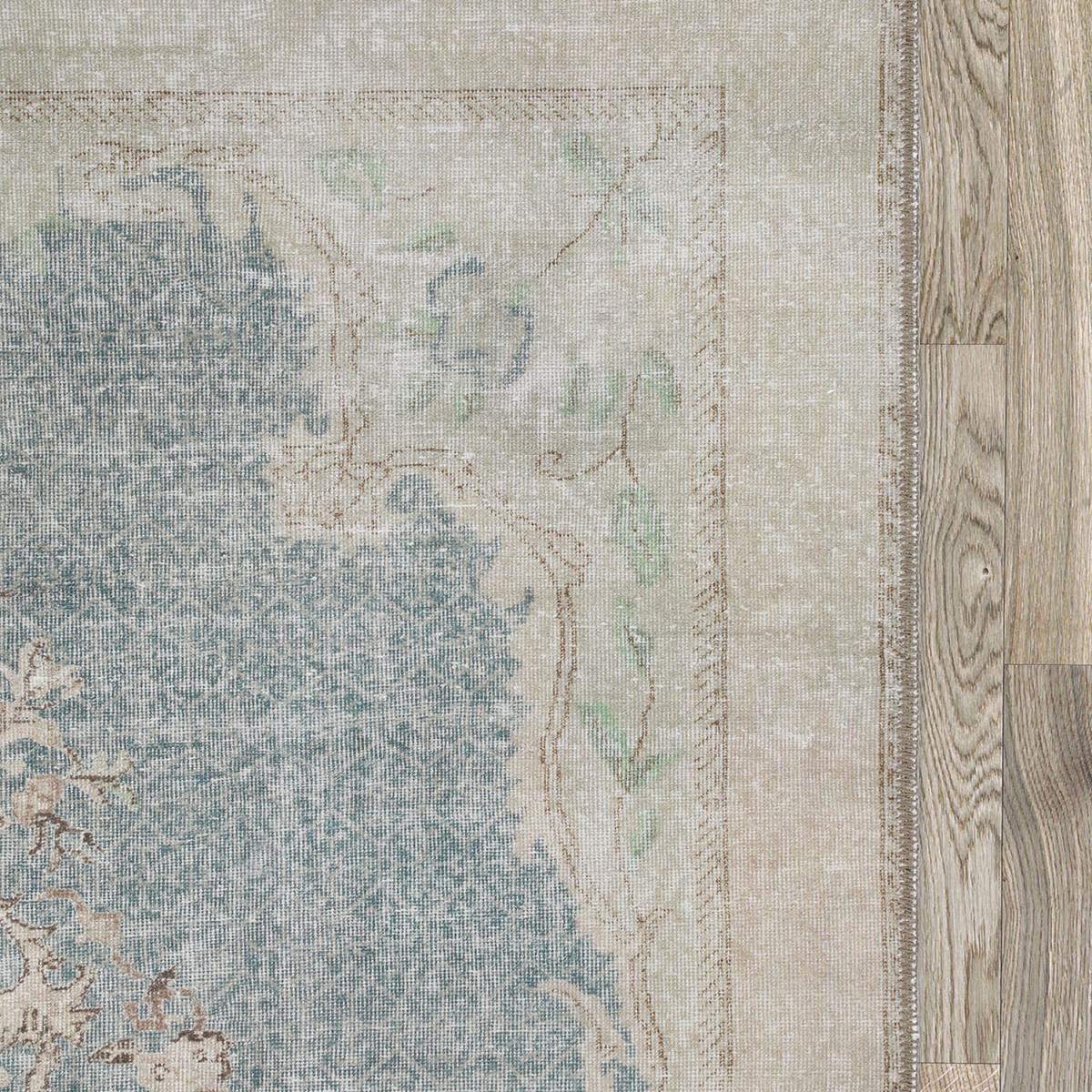 Pearl Traditional Flatweave Chenille Rug - Beige and Blue / 80x200cm – image 4