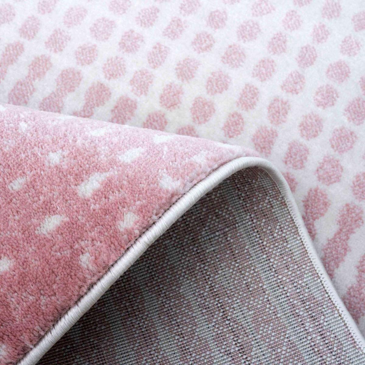 Blush Pink Geometric Dots Living Room Rug - Dallas - Blush – image 2