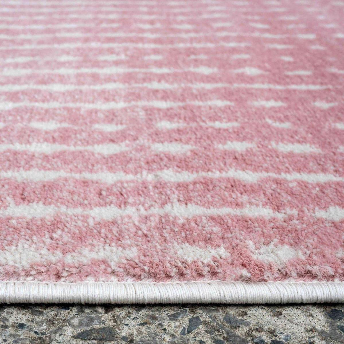 Blush Pink Geometric Dots Living Room Rug - Dallas - Blush – image 3