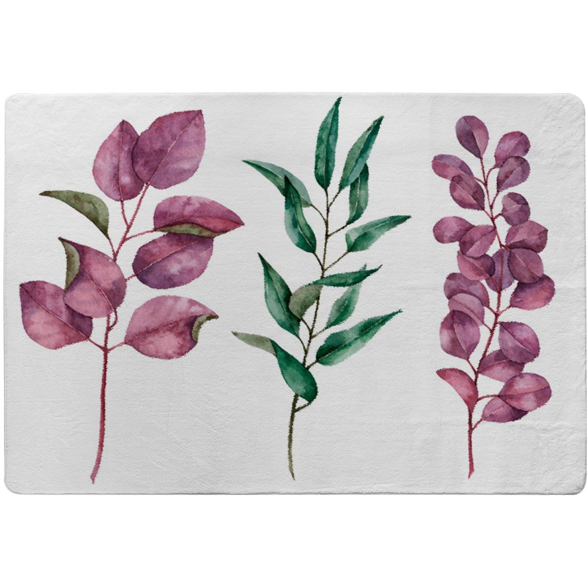 Purple Green Leaves Rug - Pink / 230cm – image 2