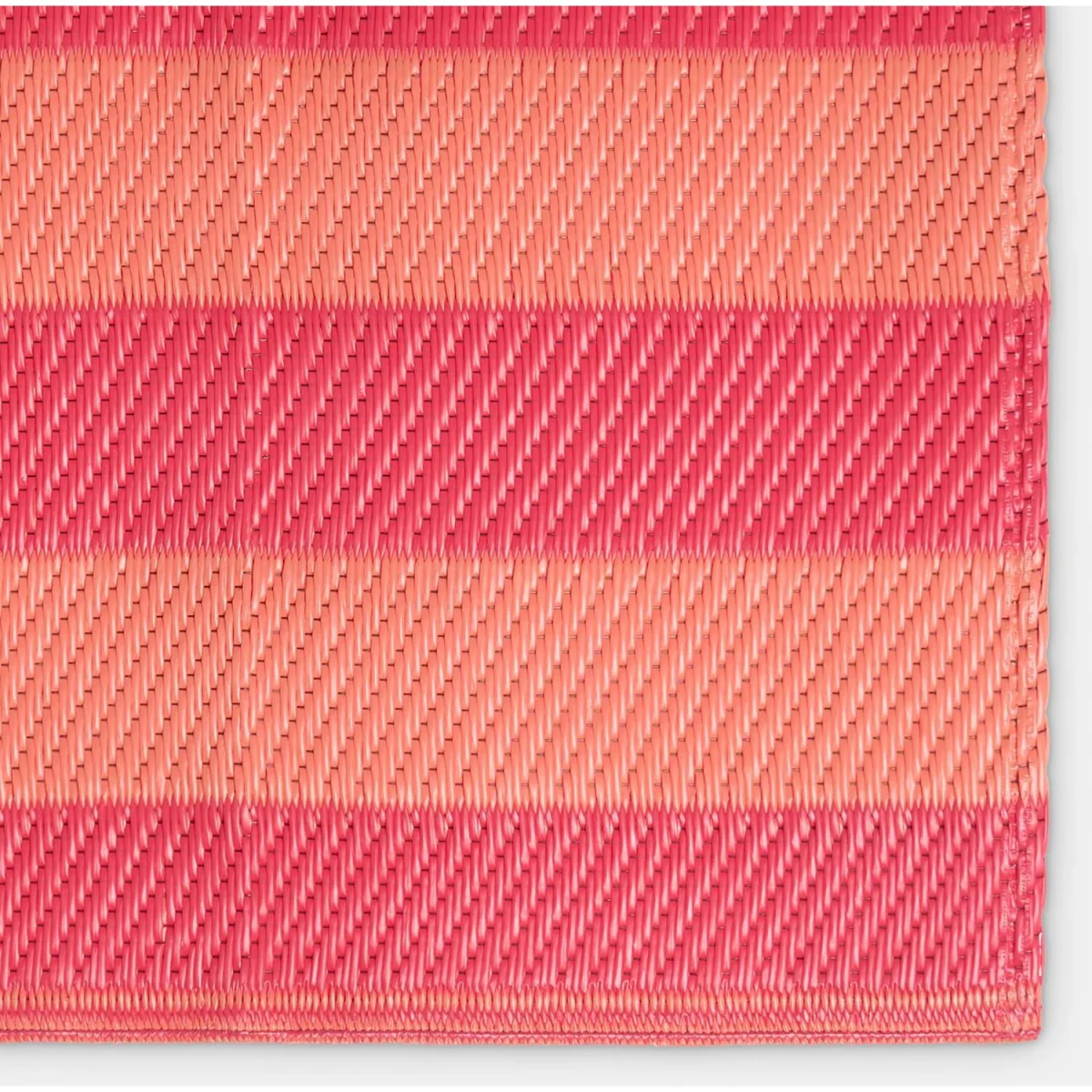 Stripe Print Outdoor Rug - Orange/Pink / 29cm / 0.67kg – image 3