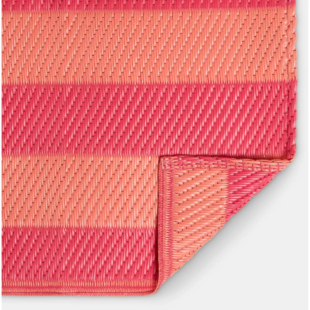 Stripe Print Outdoor Rug - Orange/Pink / 29cm / 0.67kg – image 4