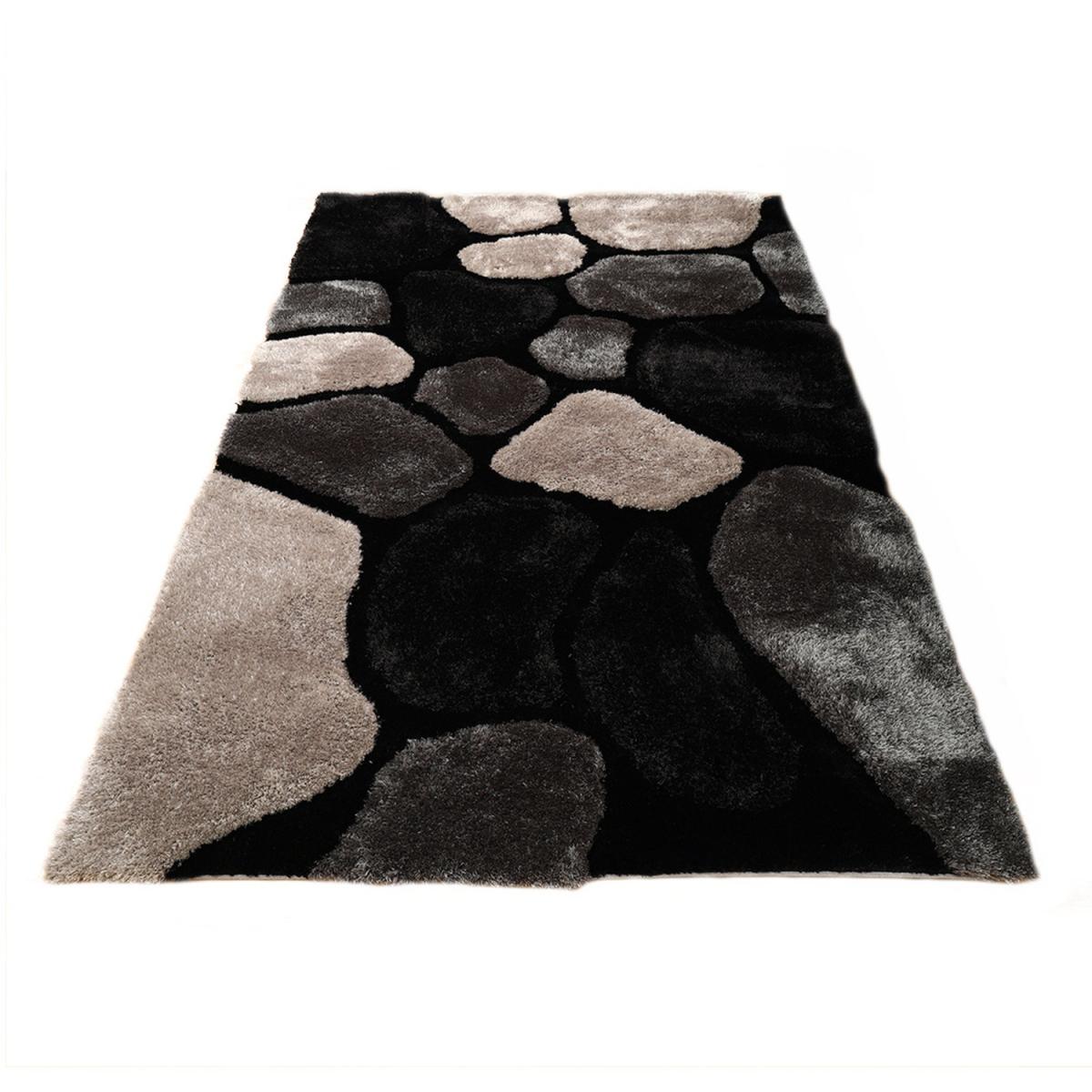 Modern Non-Shedding Soft Area Rug - Black and Grey / 270cm – image 3