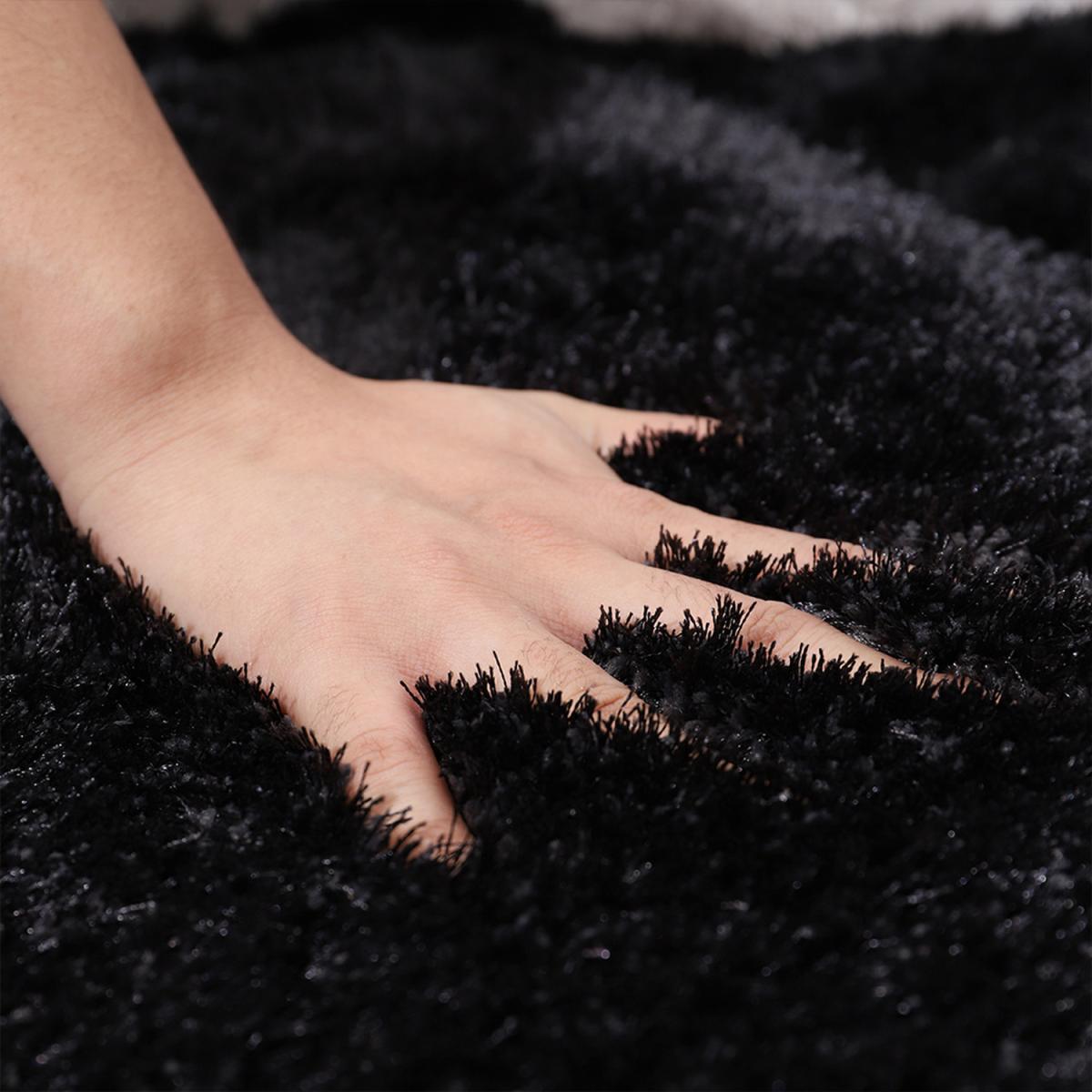 Modern Non-Shedding Soft Area Rug - Black and Grey / 270cm – image 5