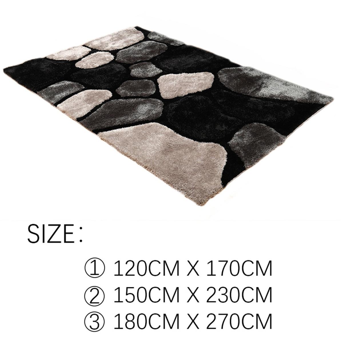 Modern Non-Shedding Soft Area Rug - Black and Grey / 270cm – image 6