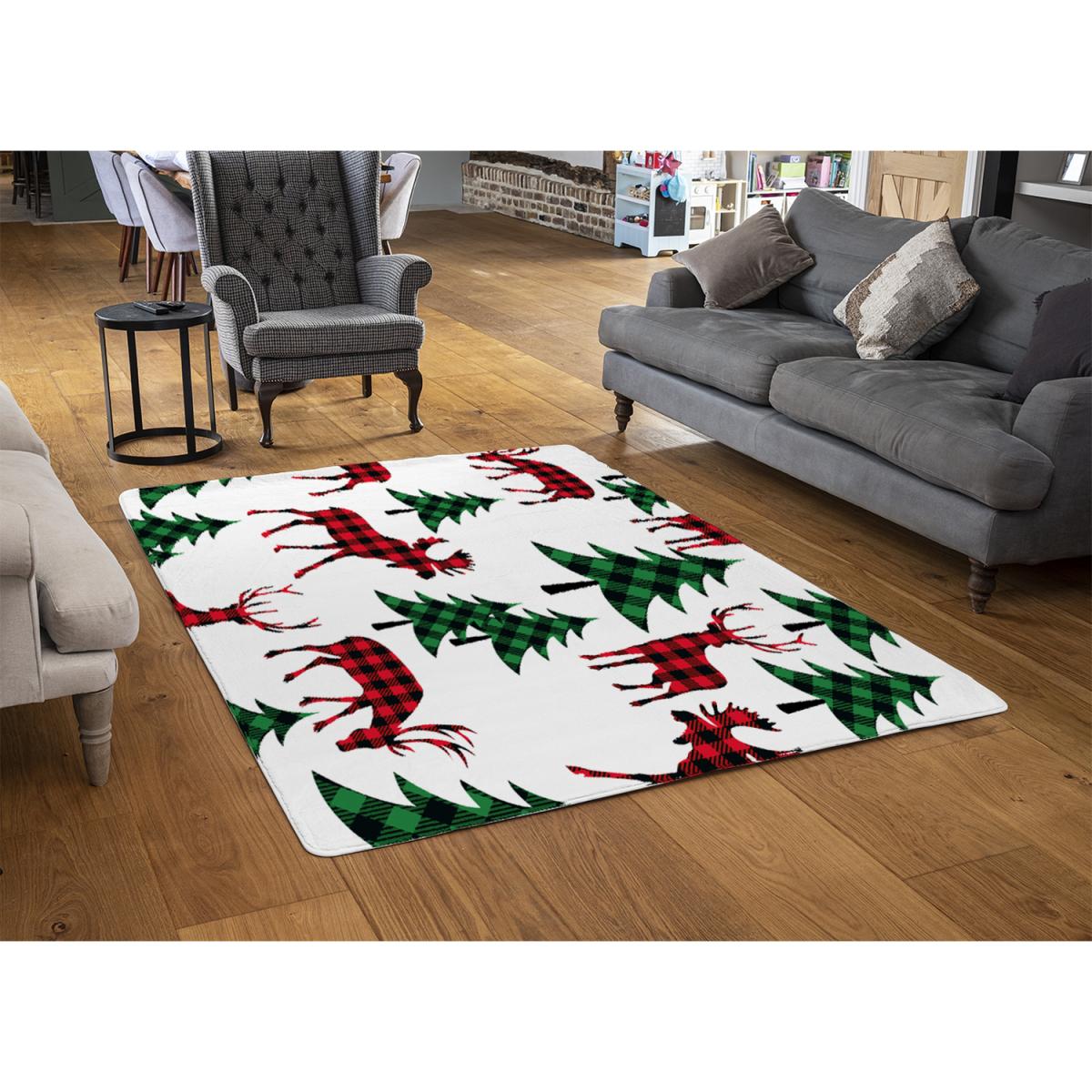 Buffalo Plaid Woodland Style Rug - red / 230cm – image 2