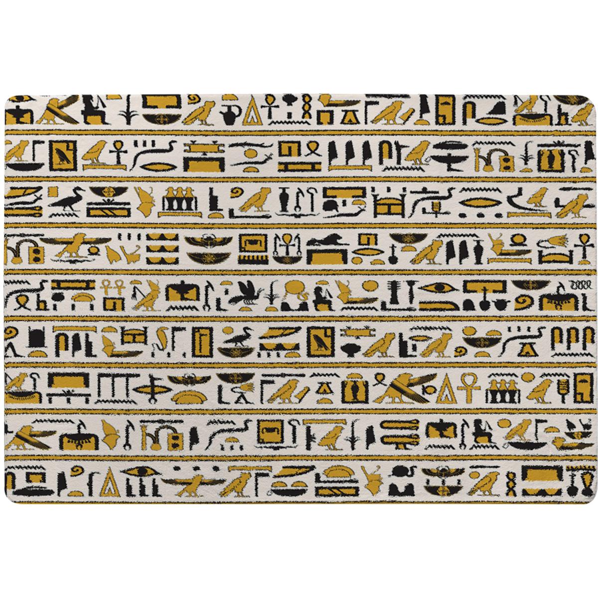 Ancient Egyptian Hieroglyphs Rug - Brown / 230cm – image 2