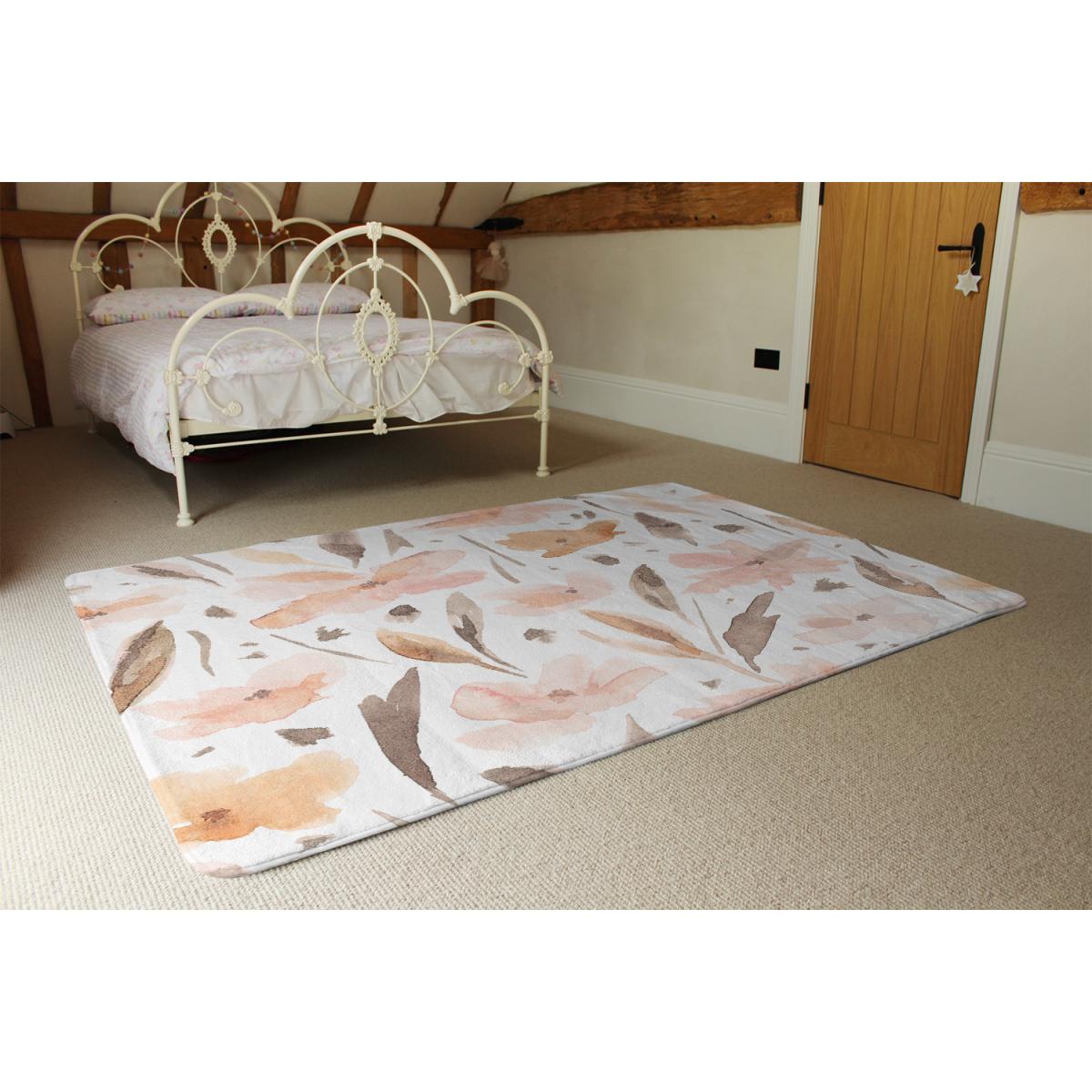 Pink Watercolour Rug - Orange / 110cm – image 3
