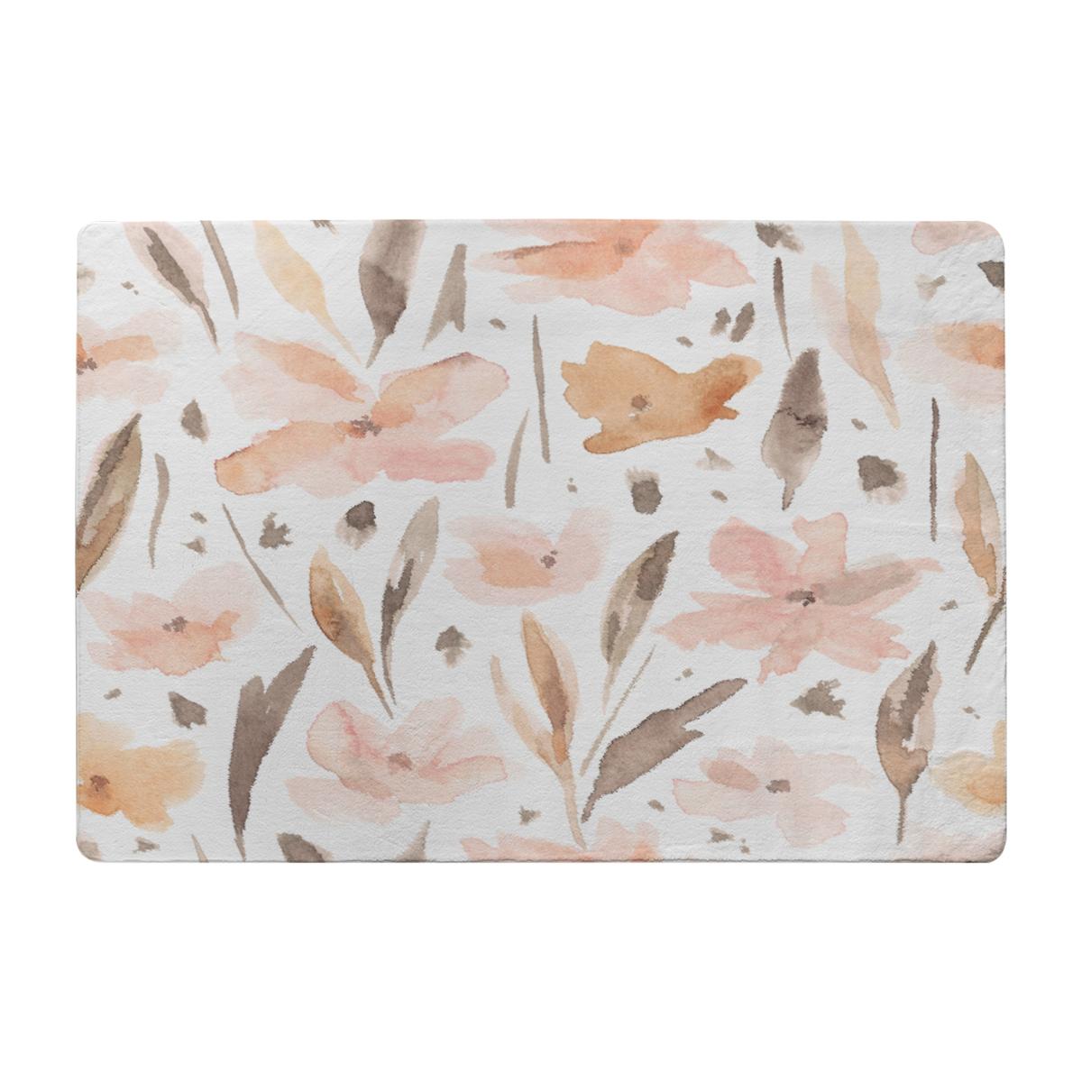 Pink Watercolour Rug - Orange / 110cm – image 1
