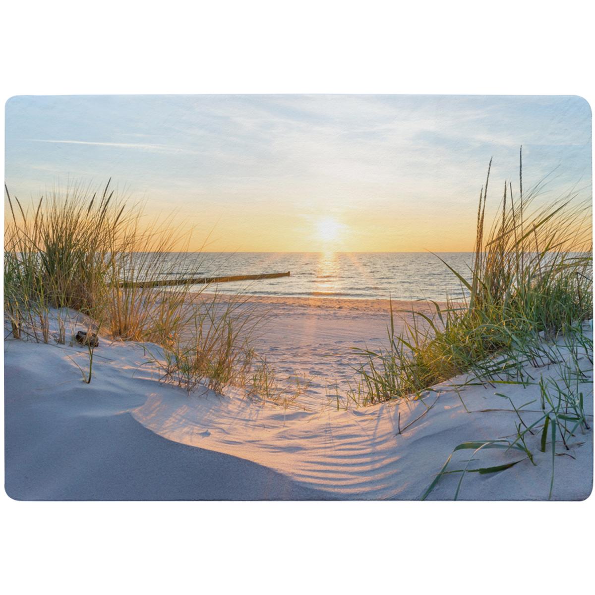 Sunset At The Baltic Sea Beach Designer Rug - Yellow / 110cm – image 2