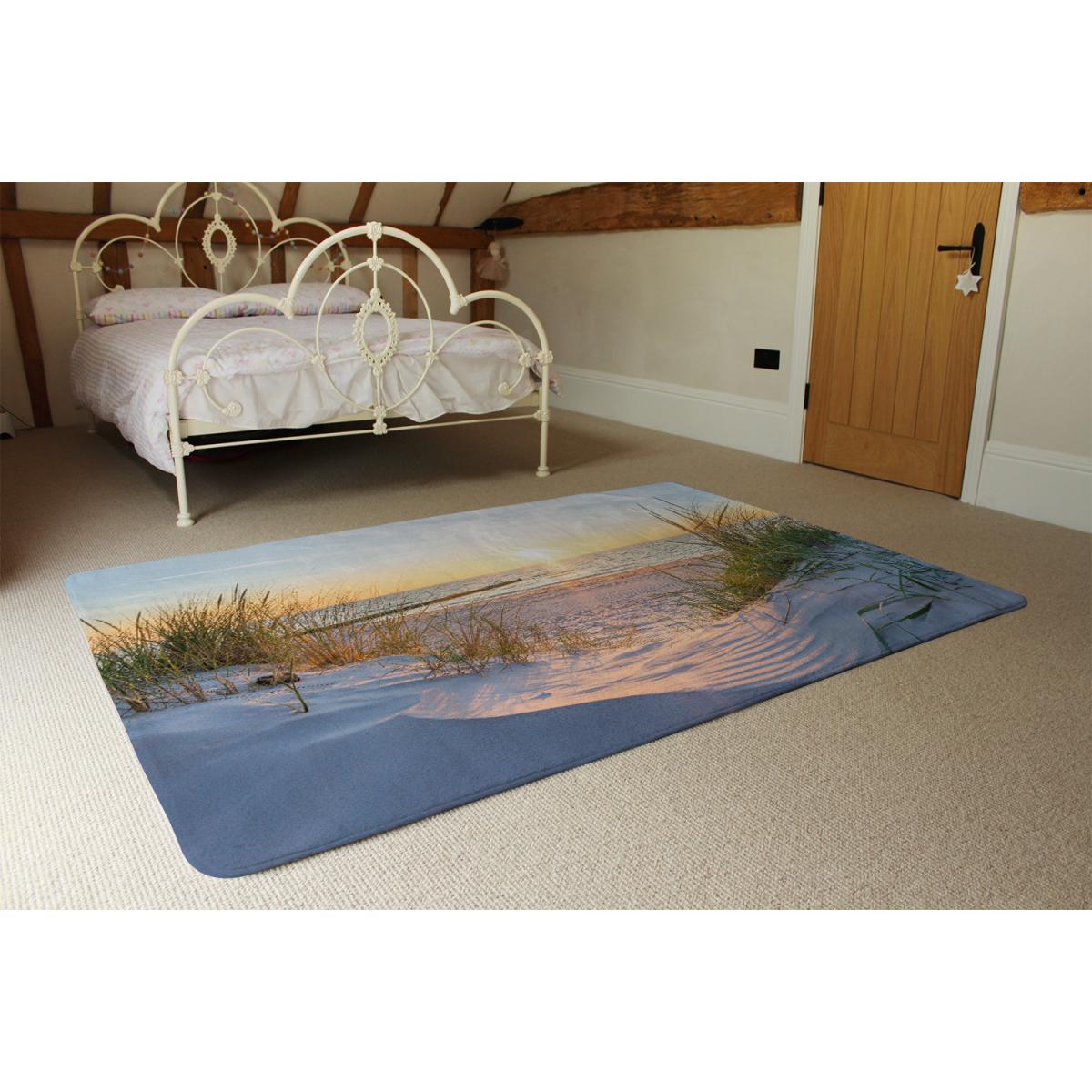 Sunset At The Baltic Sea Beach Designer Rug - Yellow / 110cm – image 3