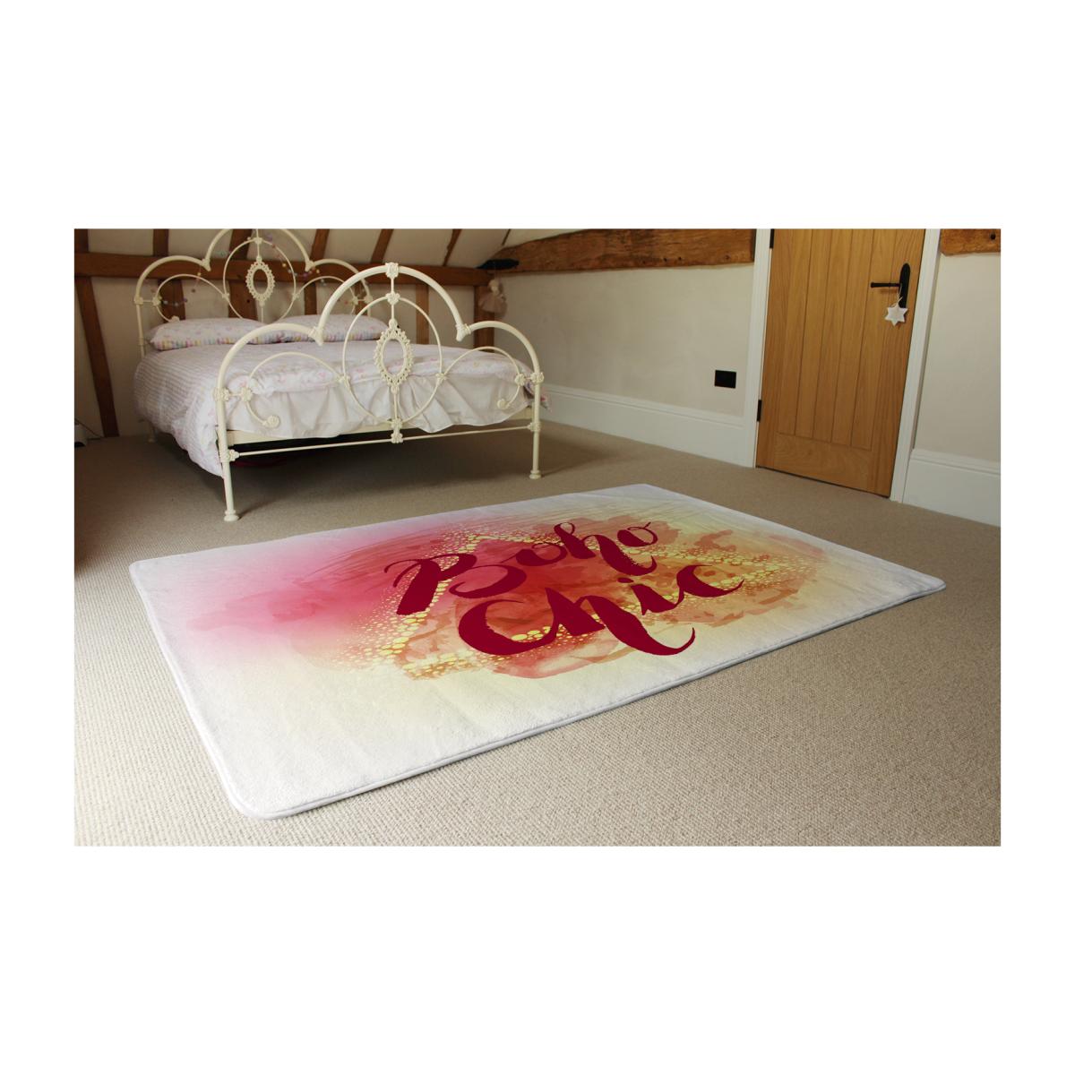 Boho Chic Lettering Rug - Red / 230cm – image 1