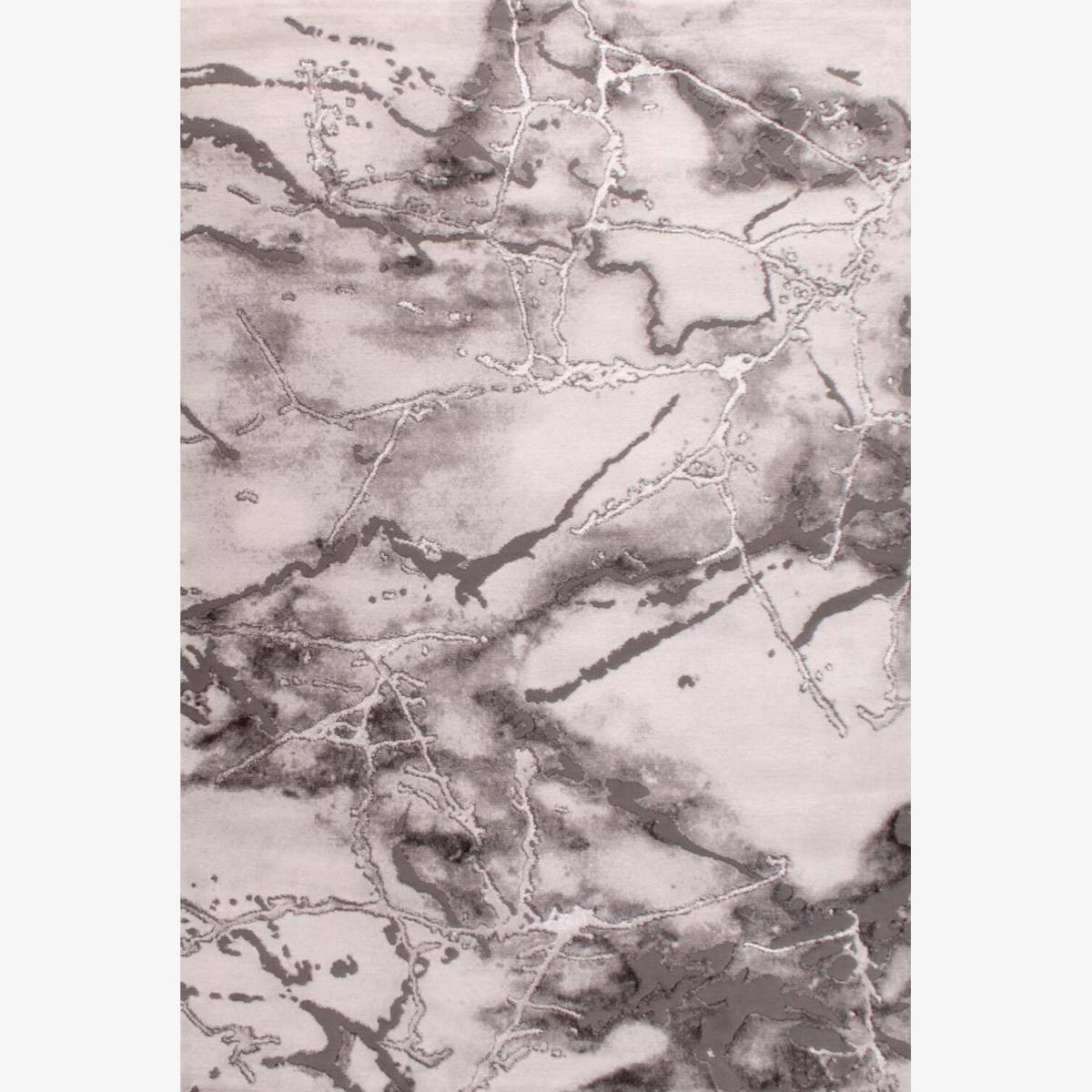 Bianco Abstract Rug - Grey / 80cm x 150cm