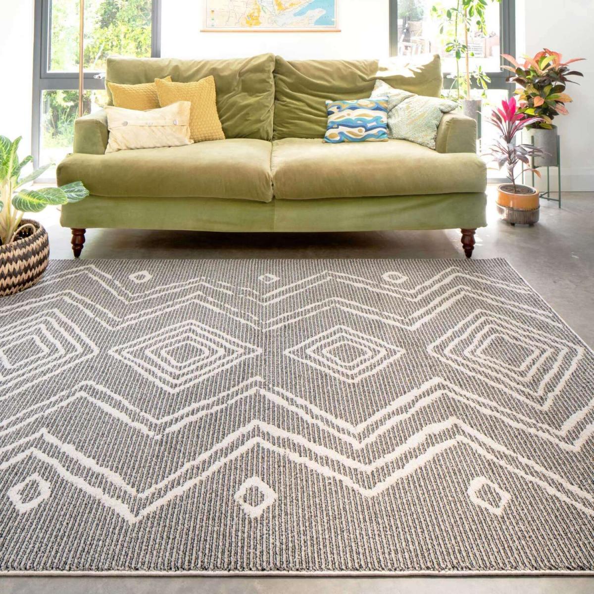 Grey Berber Moroccan Living Room Rug - Meknes - Grey / 230cm – image 2