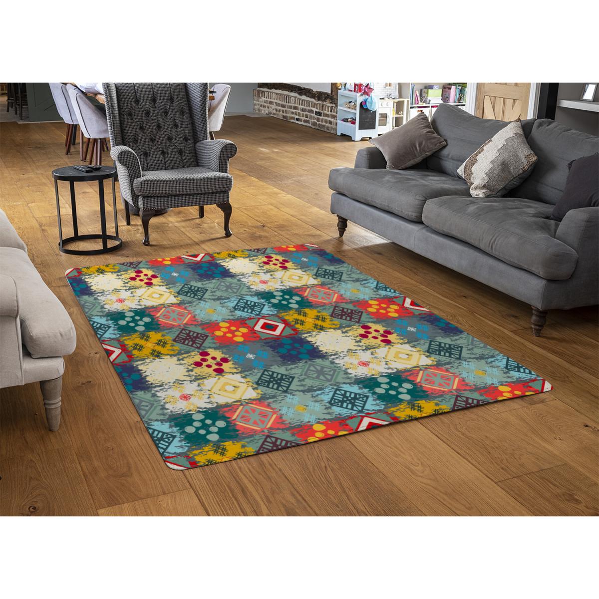 Tribal Art Boho Rug - Green / 230cm – image 2