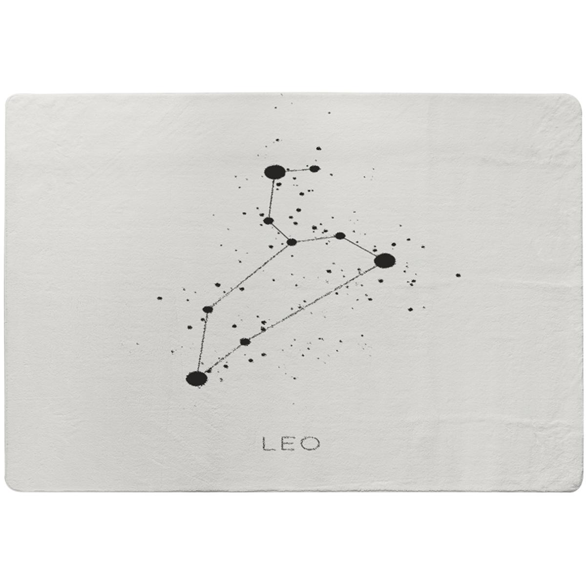 Star Constellation Zodiac Leo Style Rug - white / 230cm – image 1