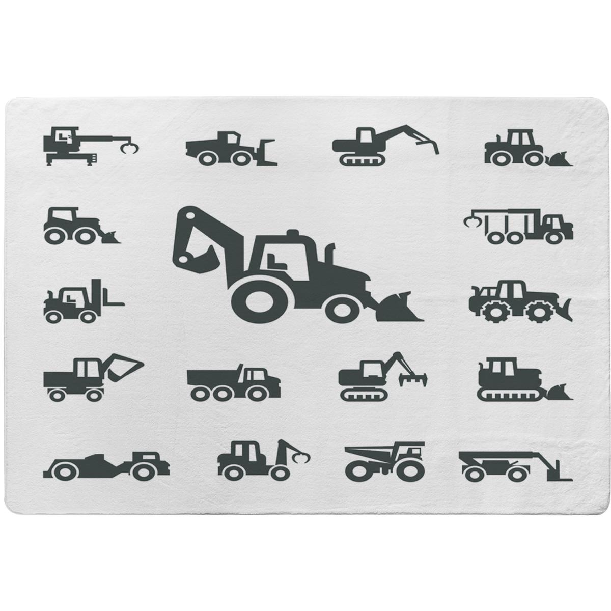 Construction Equipment Designer Rug - White / 200cm – image 2