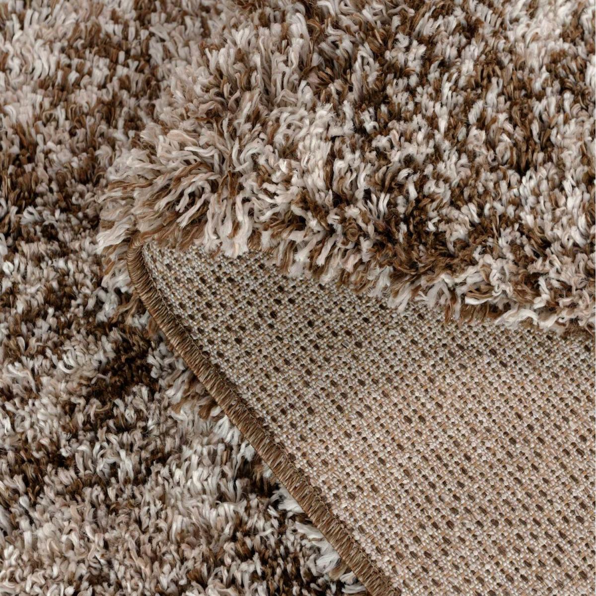 Cream Beige Latte Mottled Shaggy Area Rug - Latte / 150 x 80cm – image 5