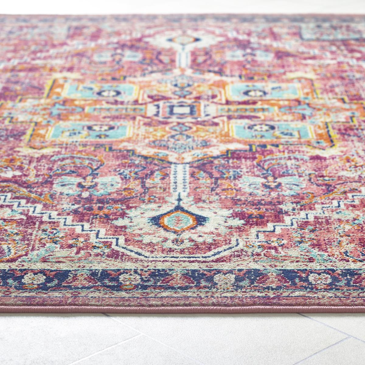 Ruby Traditional Oriental Living Room Rug - Red / 67x200cm / Runner – image 2
