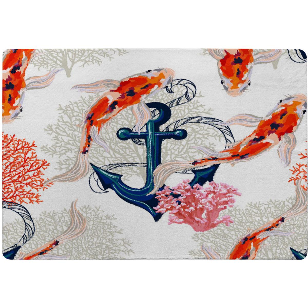Anchor  Fish Rug - Orange / 230cm – image 2