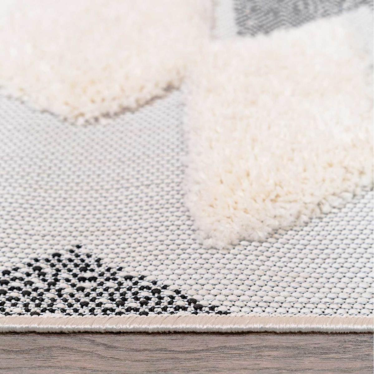 Grey Beige Aztec Geometric Textured Flatweave Indoor Outdoor Rug - Grey / 110 x 60cm – image 4