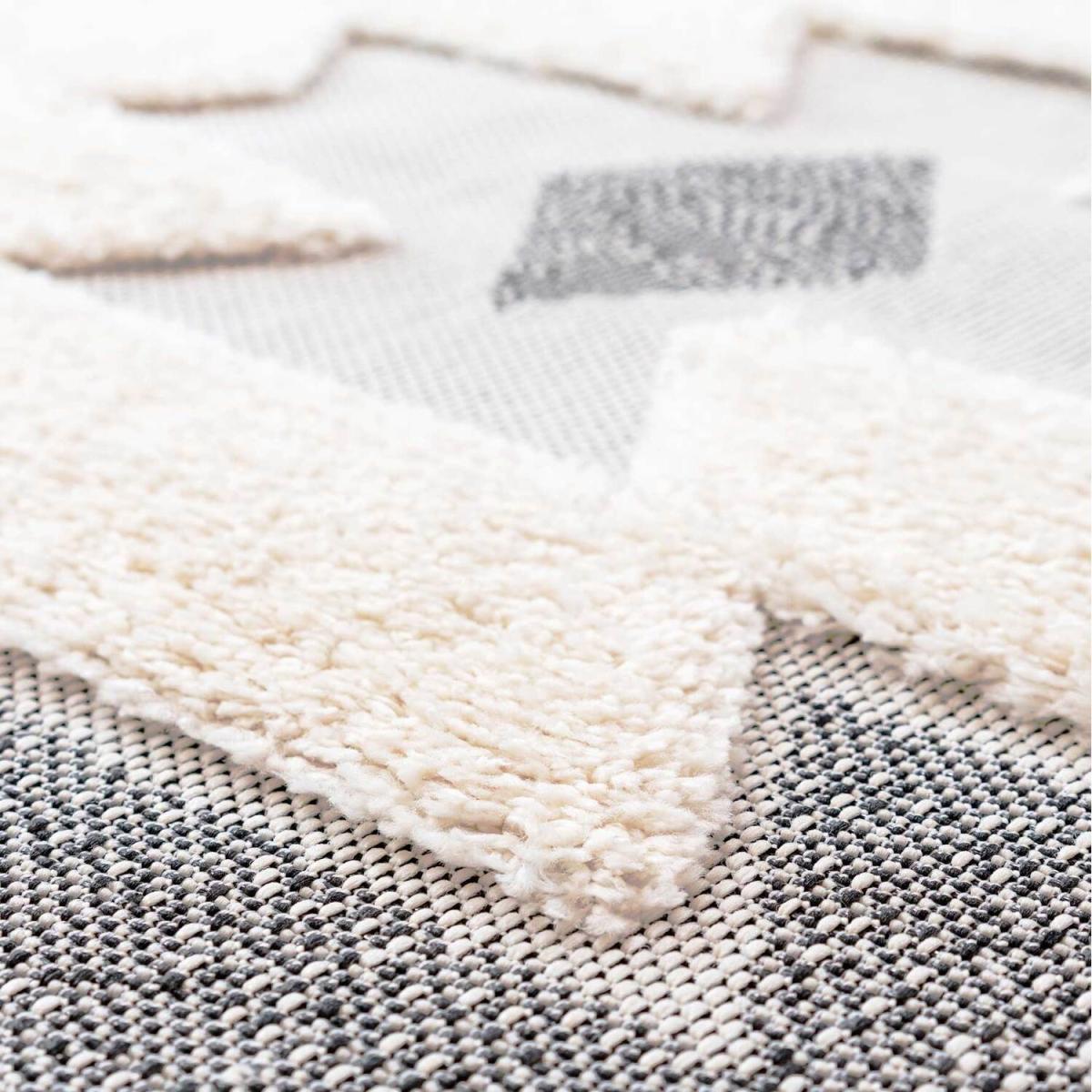 Grey Beige Aztec Geometric Textured Flatweave Indoor Outdoor Rug - Grey / 110 x 60cm – image 5