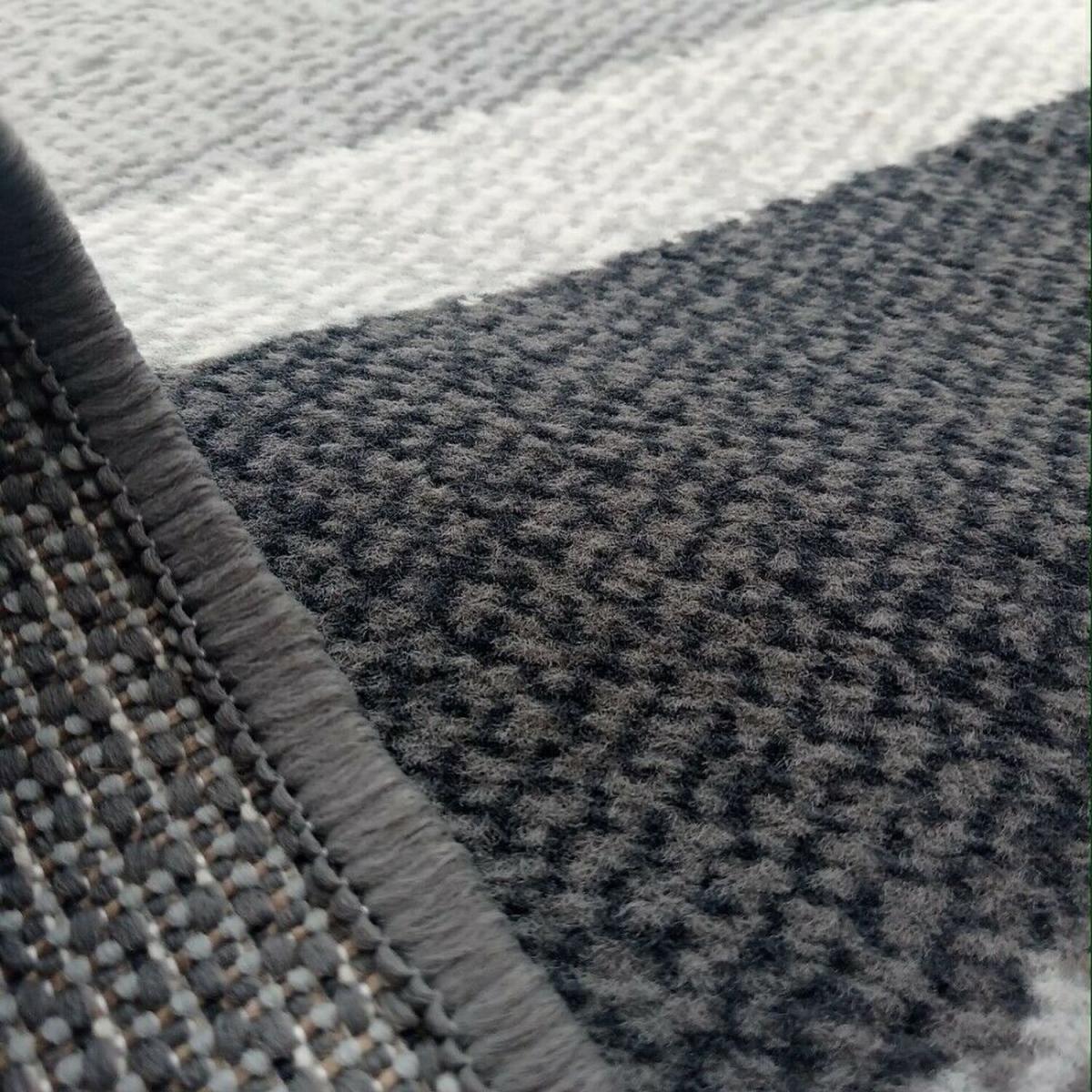 Ochre Yellow and Grey Swirl Living Room Rug - Lisbon - Mustard / 230cm – image 2