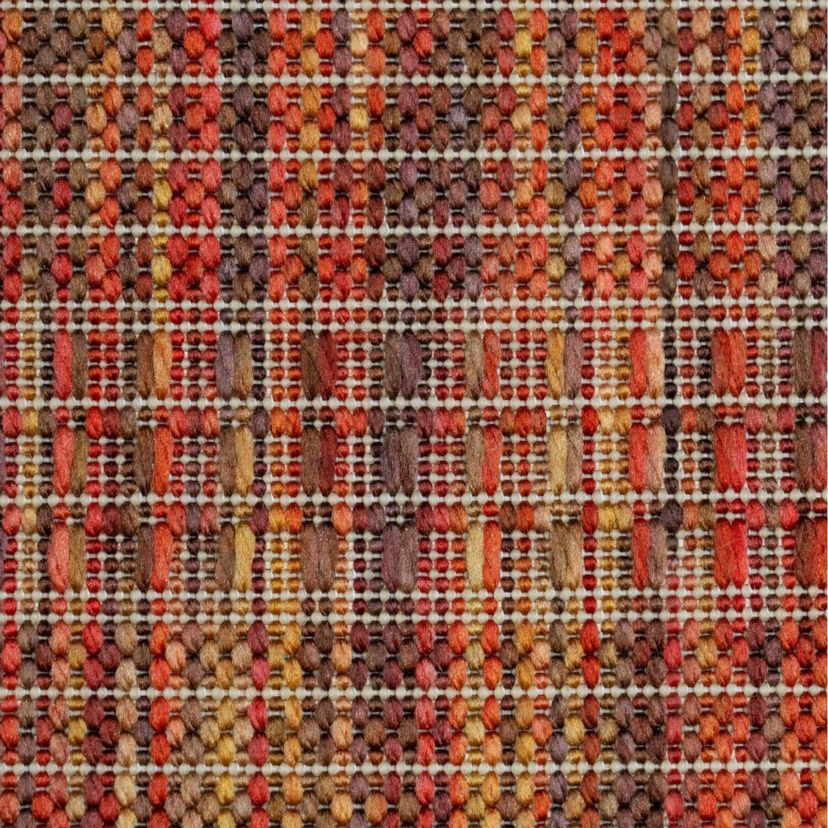 Burnt Orange Durable Soft Plastic Mottled Flatweave Indoor Outdoor Area Rug - Burnt Orange / 150 x 80cm – image 2