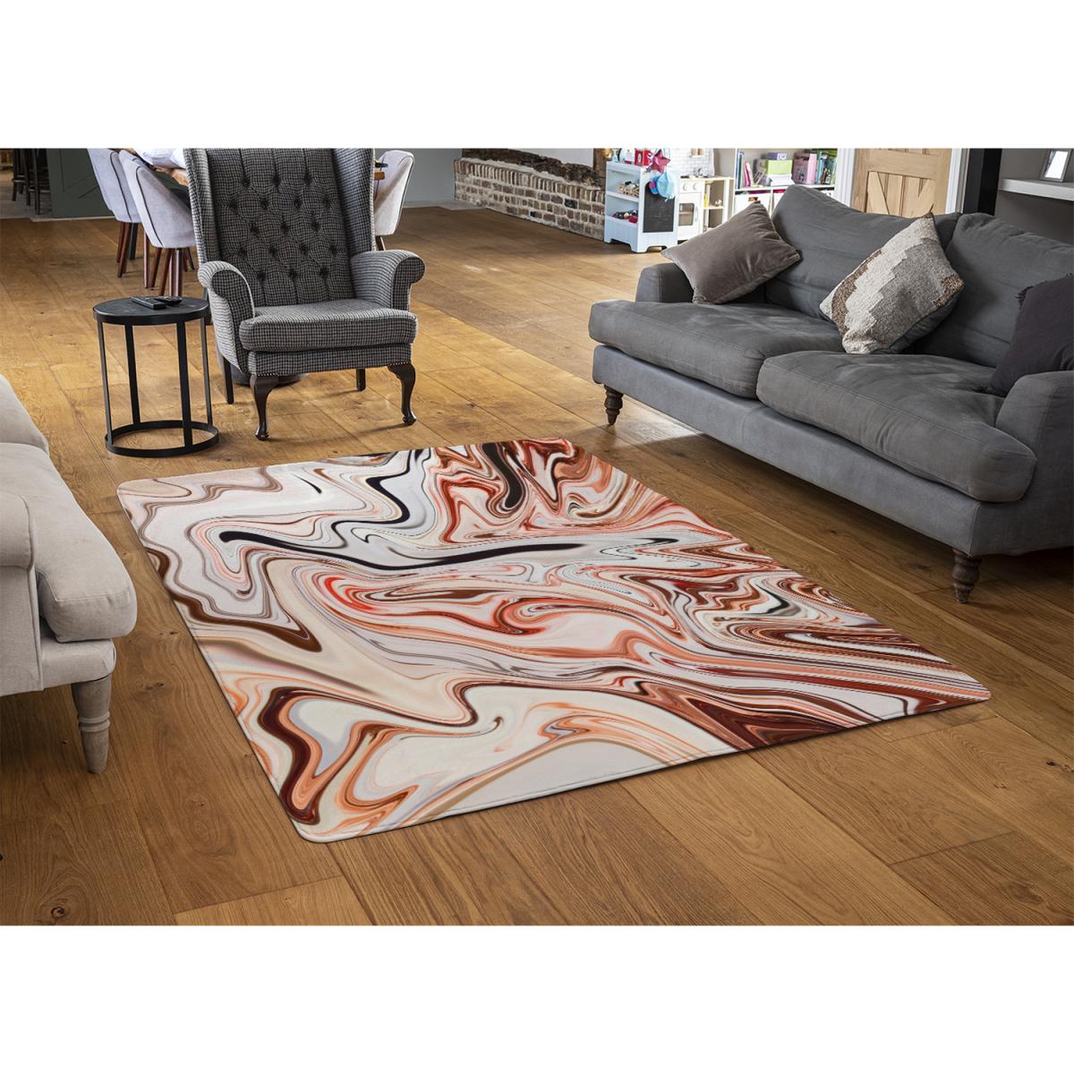 Pink Rippled Marble Rug - Pink / 230cm – image 3