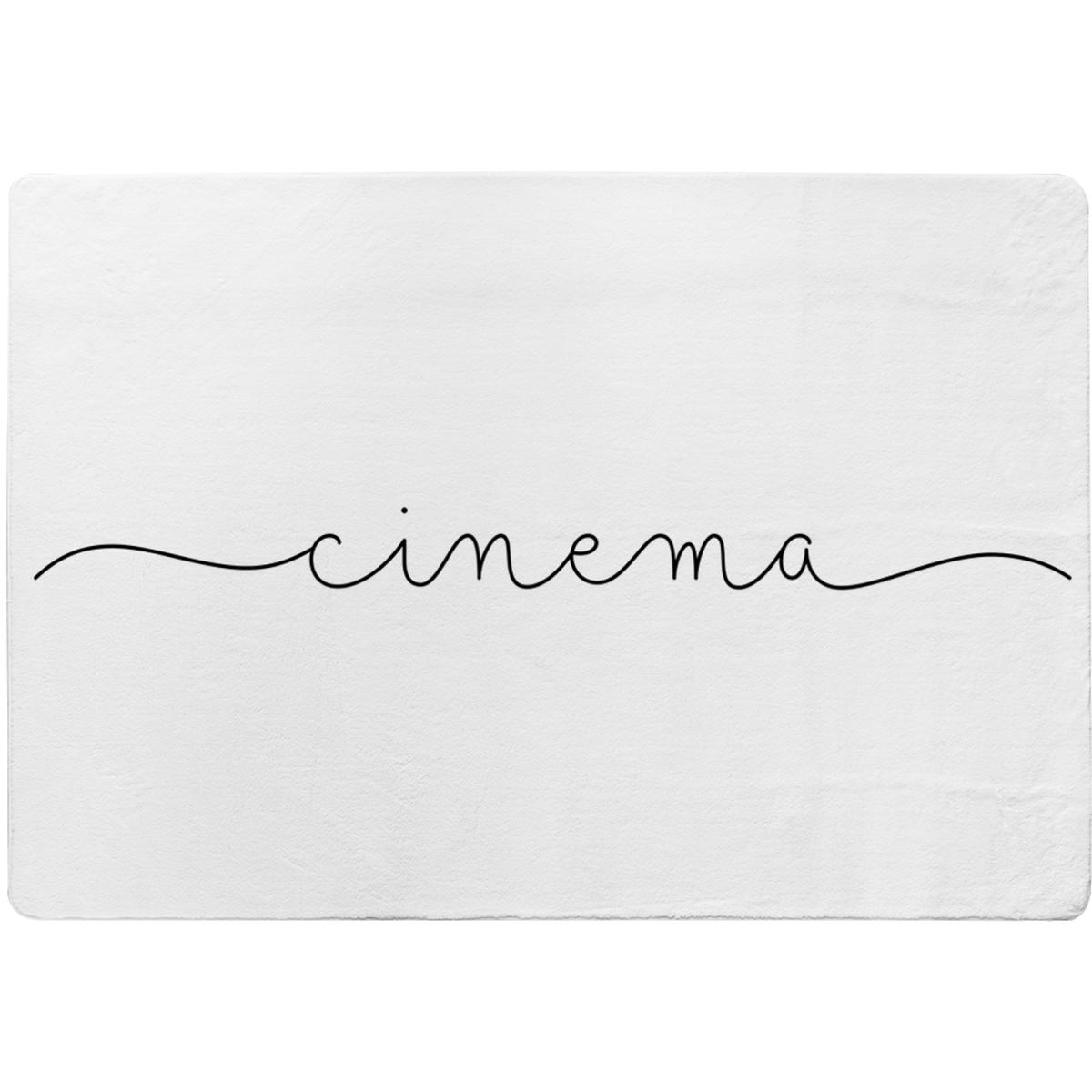 Text Cinema Designer Rug - White / 110cm – image 2