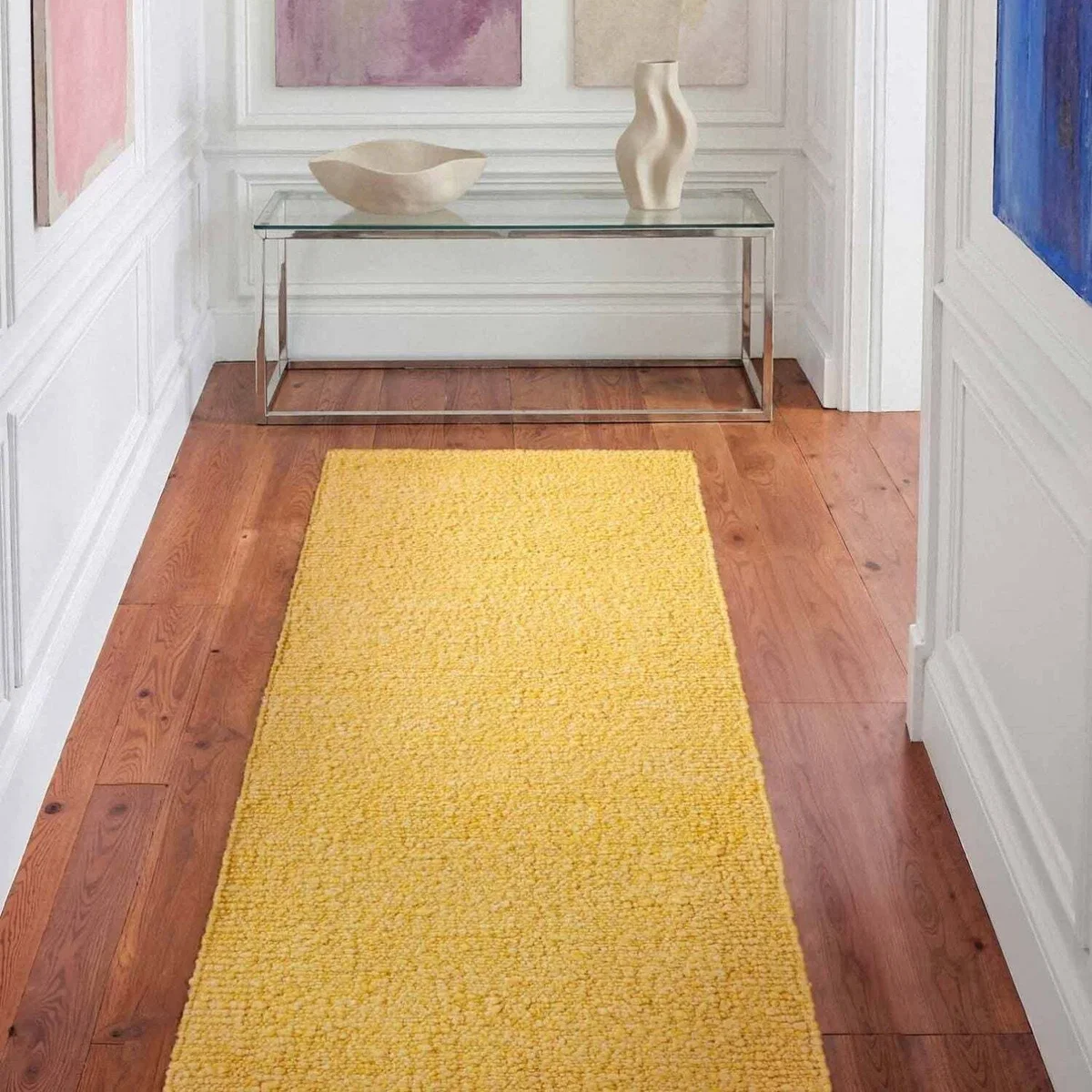 Ted Baker Soft Short Pile Portobello Polyester Plain Rug Yellow - Yellow / 230.0cm – image 13