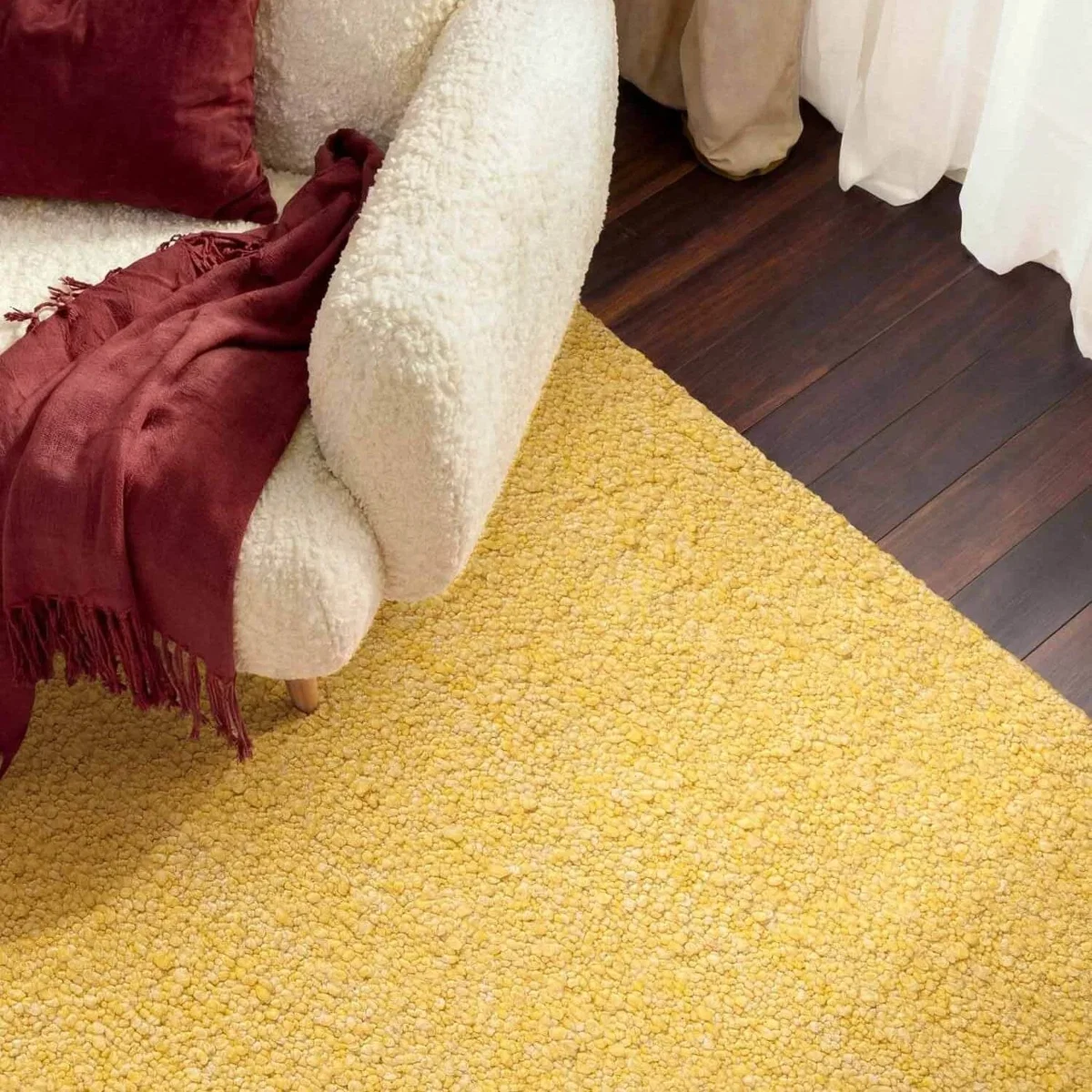 Ted Baker Soft Short Pile Portobello Polyester Plain Rug Yellow - Yellow / 230.0cm – image 8