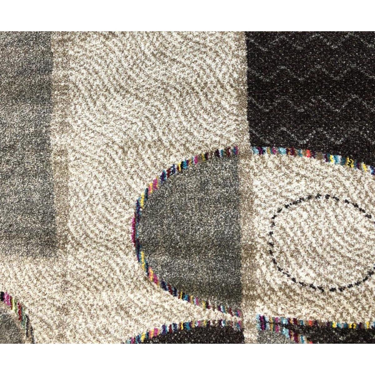 Beige Patchwork Tribal Area Rug - Tempera - Grey – image 4