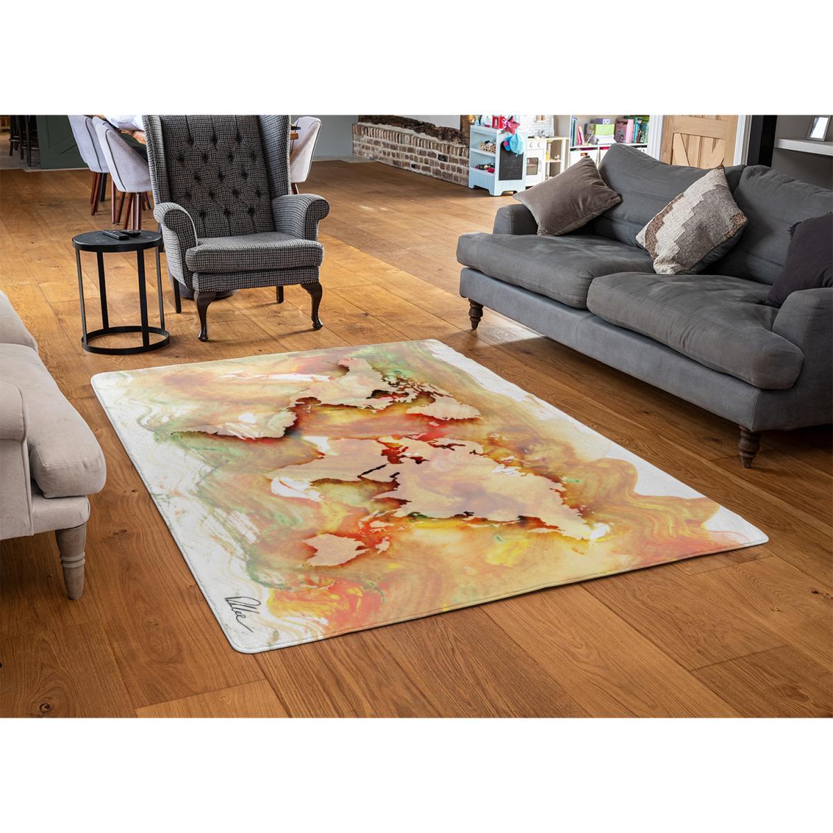 Square World Rug - Orange / 230cm – image 3