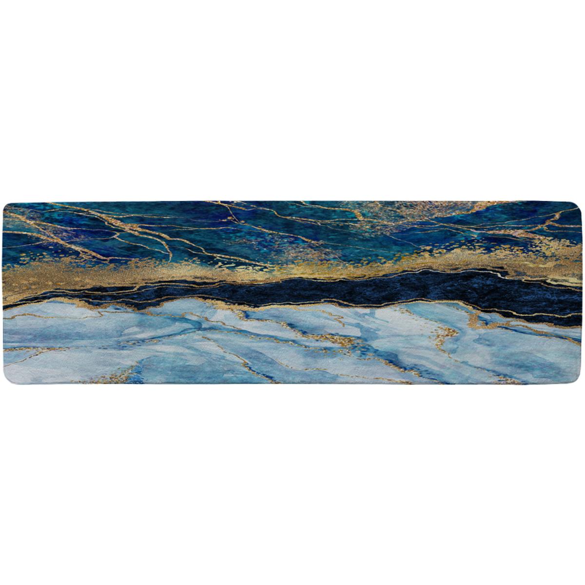 Stone Texture Runner Rug - Blue – image 2